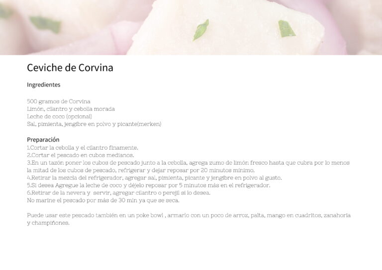 Ceviche de Corvina